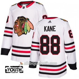Barn Ishockey Chicago Blackhawks Tröja Patrick Kane 88 Adidas 2017-2018 Vit Authentic